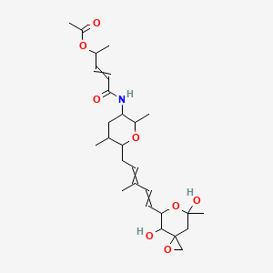 [5-[[6-[5-(4,7-Dihydroxy-7-methyl-1,6-dioxaspiro[2.5]octan-5-yl)-3-methylpenta-2,4-dienyl]-2,5-dimethyloxan-3-yl]amino]-5-oxopent-3-en-2-yl] acetate