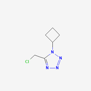 molecular formula C6H9ClN4 B1528647 5-(chloromethyl)-1-cyclobutyl-1H-1,2,3,4-tetrazole CAS No. 1344114-53-9