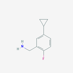 molecular formula C10H12FN B1528648 (5-Cyclopropyl-2-fluorophenyl)methanamine CAS No. 1014979-14-6