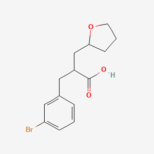 molecular formula C14H17BrO3 B1528651 3-(3-Bromophenyl)-2-(oxolan-2-ylmethyl)propanoic acid CAS No. 1394040-53-9