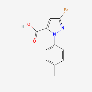 molecular formula C11H9BrN2O2 B1528652 3-bromo-1-(4-methylphenyl)-1H-pyrazole-5-carboxylic acid CAS No. 1247686-99-2