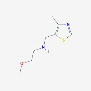 molecular formula C8H14N2OS B1528653 (2-Methoxyethyl)[(4-methyl-1,3-thiazol-5-yl)methyl]amine CAS No. 1248069-31-9