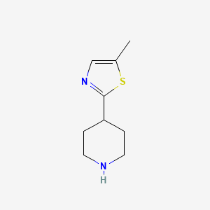molecular formula C9H14N2S B1528654 4-(5-Methyl-1,3-thiazol-2-yl)piperidine CAS No. 1249151-01-6