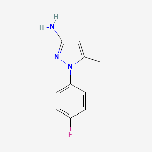 molecular formula C10H10FN3 B1528656 1-(4-氟苯基)-5-甲基-1H-吡唑-3-胺 CAS No. 1247053-40-2