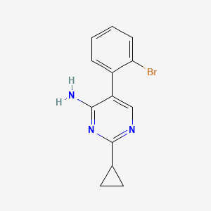 B1528663 5-(2-Bromophenyl)-2-cyclopropylpyrimidin-4-amine CAS No. 1484826-61-0