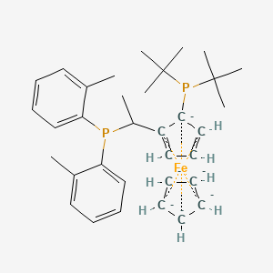 [2-[1-Bis(2-methylphenyl)phosphanylethyl]cyclopenta-2,4-dien-1-yl]-ditert-butylphosphane;cyclopentane;iron