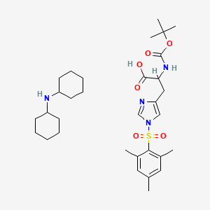 N-cyclohexylcyclohexanamine;2-[(2-methylpropan-2-yl)oxycarbonylamino]-3-[1-(2,4,6-trimethylphenyl)sulfonylimidazol-4-yl]propanoic acid