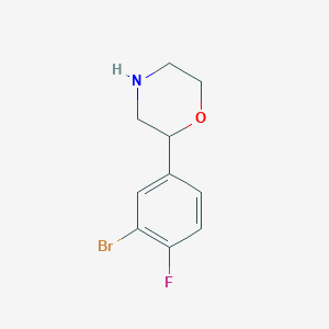 molecular formula C10H11BrFNO B1528668 2-(3-Bromo-4-fluorophenyl)morpholine CAS No. 1338977-90-4