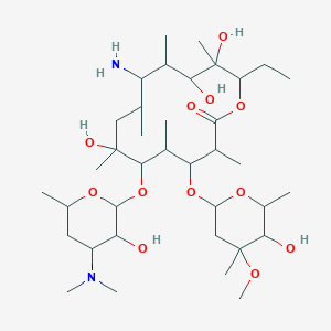 10-amino-6-[4-(dimethylamino)-3-hydroxy-6-methyloxan-2-yl]oxy-14-ethyl-7,12,13-trihydroxy-4-(5-hydroxy-4-methoxy-4,6-dimethyloxan-2-yl)oxy-3,5,7,9,11,13-hexamethyl-oxacyclotetradecan-2-one