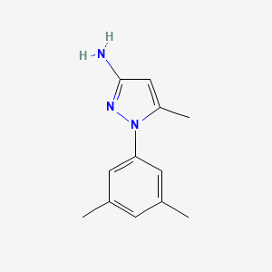 molecular formula C12H15N3 B1528673 1-(3,5-dimethylphenyl)-5-methyl-1H-pyrazol-3-amine CAS No. 1249554-25-3
