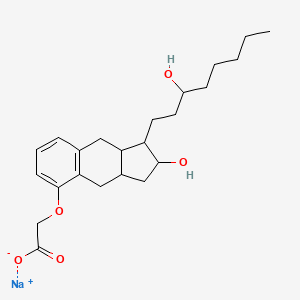 sodium;2-[[2-hydroxy-1-(3-hydroxyoctyl)-2,3,3a,4,9,9a-hexahydro-1H-cyclopenta[g]naphthalen-5-yl]oxy]acetate