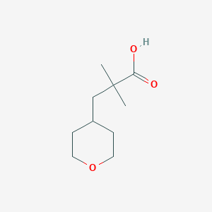 molecular formula C10H18O3 B1528676 2,2-Dimethyl-3-(oxan-4-yl)propanoic acid CAS No. 1262408-58-1