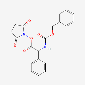 molecular formula C20H18N2O6 B15286763 N-Cbz-2-phenyl-L-glycine succinimido ester 