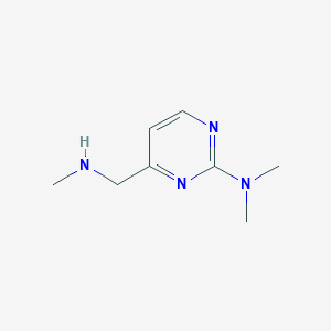 molecular formula C8H14N4 B1528684 N,N-dimethyl-4-[(methylamino)methyl]pyrimidin-2-amine CAS No. 1339619-31-6