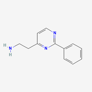molecular formula C12H13N3 B1528685 2-(2-Phenylpyrimidin-4-yl)ethan-1-amine CAS No. 1272856-50-4