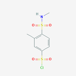 molecular formula C8H10ClNO4S2 B1528690 3-Methyl-4-(methylsulfamoyl)benzene-1-sulfonyl chloride CAS No. 106738-54-9