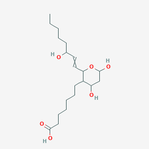 molecular formula C20H36O6 B15286906 7-[4,6-Dihydroxy-2-(3-hydroxyoct-1-enyl)oxan-3-yl]heptanoic acid 