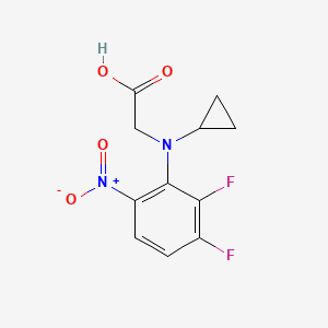 molecular formula C11H10F2N2O4 B1528694 2-[Cyclopropyl(2,3-difluoro-6-nitrophenyl)amino]acetic acid CAS No. 1461708-67-7
