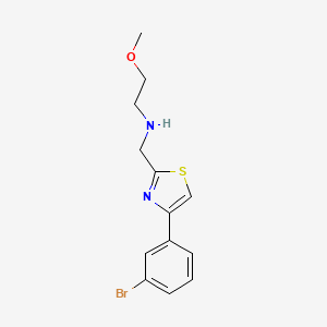 molecular formula C13H15BrN2OS B1528695 {[4-(3-Bromophenyl)-1,3-thiazol-2-yl]methyl}(2-methoxyethyl)amine CAS No. 1281656-41-4