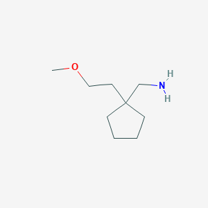 molecular formula C9H19NO B1528698 [1-(2-Methoxyethyl)cyclopentyl]methanamine CAS No. 1343821-06-6