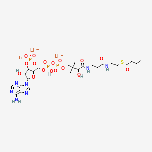 Trilithium;[5-(6-aminopurin-9-yl)-2-[[[[4-[[3-(2-butanoylsulfanylethylamino)-3-oxopropyl]amino]-3-hydroxy-2,2-dimethyl-4-oxobutoxy]-oxidophosphoryl]oxy-hydroxyphosphoryl]oxymethyl]-4-hydroxyoxolan-3-yl] phosphate