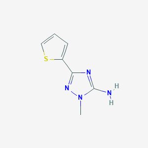 molecular formula C7H8N4S B1528701 1-methyl-3-(thiophen-2-yl)-1H-1,2,4-triazol-5-amine CAS No. 1342010-38-1