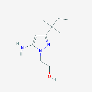 molecular formula C10H19N3O B1528702 2-[5-amino-3-(2-methylbutan-2-yl)-1H-pyrazol-1-yl]ethan-1-ol CAS No. 1249699-23-7