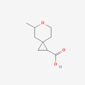 molecular formula C9H14O3 B1528703 5-甲基-6-氧杂螺[2.5]辛烷-1-羧酸 CAS No. 1409024-84-5