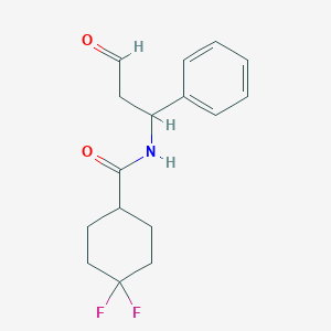 4,4-difluoro-N-(3-oxo-1-phenylpropyl)cyclohexane-1-carboxamide