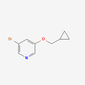 molecular formula C9H10BrNO B1528709 3-溴-5-(环丙基甲氧基)吡啶 CAS No. 1383133-14-9