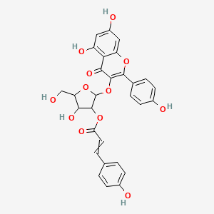 [2-[5,7-Dihydroxy-2-(4-hydroxyphenyl)-4-oxochromen-3-yl]oxy-4-hydroxy-5-(hydroxymethyl)oxolan-3-yl] 3-(4-hydroxyphenyl)prop-2-enoate