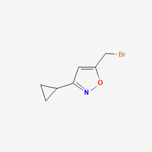molecular formula C7H8BrNO B1528717 5-(溴甲基)-3-环丙基-1,2-噁唑 CAS No. 1343224-90-7