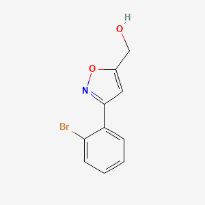molecular formula C10H8BrNO2 B1528718 [3-(2-溴苯基)-异恶唑-5-基]-甲醇 CAS No. 885273-13-2
