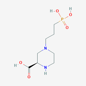 molecular formula C8H17N2O5P B152872 (R)-4-(3-膦酰丙基)哌嗪-2-羧酸 CAS No. 126453-07-4