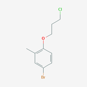 molecular formula C10H12BrClO B1528720 4-溴-1-(3-氯丙氧基)-2-甲苯 CAS No. 935745-20-3
