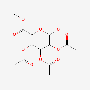 molecular formula C14H20O10 B15287226 alpha-D-Galactopyranosiduronic acid, methyl methyl ester, triacetate CAS No. 35785-35-4