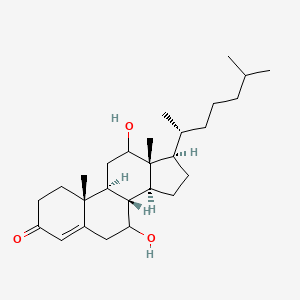 molecular formula C27H44O3 B15287277 7,12-Dihydroxycholest-4-en-3-one 