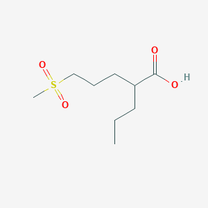 molecular formula C9H18O4S B1528731 5-Methanesulfonyl-2-propylpentanoic acid CAS No. 1341347-14-5