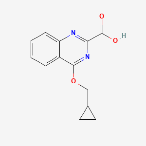 molecular formula C13H12N2O3 B1528732 4-(Cyclopropylmethoxy)quinazoline-2-carboxylic acid CAS No. 1443980-75-3