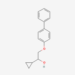 molecular formula C17H18O2 B1528735 2-(Biphenyl-4-yloxy)-1-cyclopropylethanol CAS No. 1379811-31-0