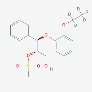 molecular formula C18H22O6S B15287353 [(1R,2S)-3-hydroxy-1-[2-(1,1,2,2,2-pentadeuterioethoxy)phenoxy]-1-phenylpropan-2-yl] methanesulfonate 