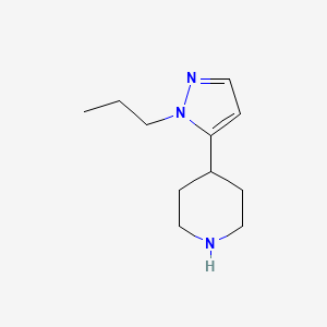 molecular formula C11H19N3 B1528739 4-(1-丙基-1H-吡唑-5-基)哌啶 CAS No. 1342846-65-4