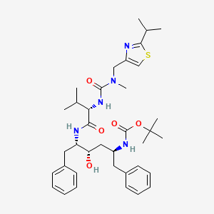 molecular formula C37H53N5O5S B15287390 tert-Butyl ((2S,4S,5S)-4-Hydroxy-5-((S)-2-(3-((2-isopropylthiazol-4-yl)methyl)-3-methylureido)-3-methylbutanamido)-1,6-diphenylhexan-2-yl)carbamate 