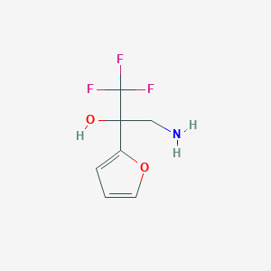molecular formula C7H8F3NO2 B1528743 3-氨基-1,1,1-三氟-2-(2-呋喃基)丙烷-2-醇 CAS No. 933726-15-9
