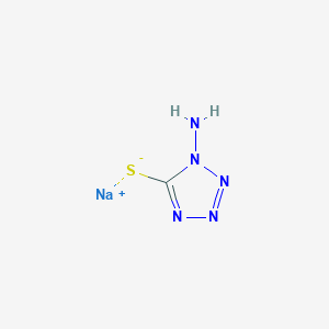 molecular formula CH2N5NaS B15287453 Sodium 1-amino-1h-tetrazole-5-thiolate 