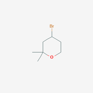 molecular formula C7H13BrO B1528746 4-Bromo-2,2-dimethyloxane CAS No. 1339437-32-9
