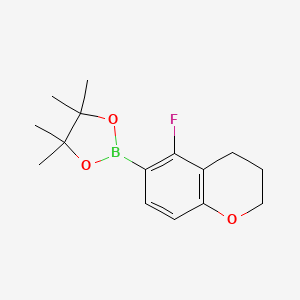 molecular formula C15H20BFO3 B15287482 2-(5-Fluorochroman-6-yl)-4,4,5,5-tetramethyl-1,3,2-dioxaborolane 