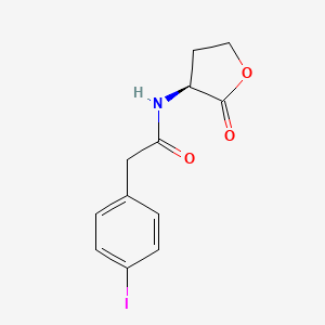 molecular formula C12H12INO3 B15287486 (S)-2-(4-iodophenyl)-N-(2-oxotetrahydrofuran-3-yl)acetamide 