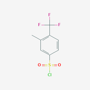molecular formula C8H6ClF3O2S B1528749 3-Methyl-4-(trifluoromethyl)benzene-1-sulfonyl chloride CAS No. 1261753-79-0