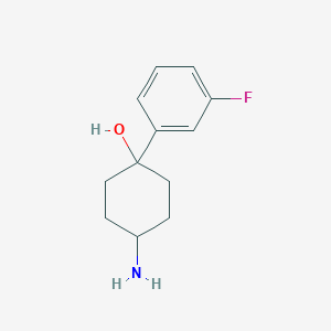 molecular formula C12H16FNO B1528750 4-Amino-1-(3-fluorophenyl)cyclohexan-1-ol CAS No. 1461708-81-5